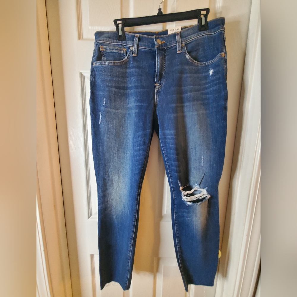 NWT Lucky Brand Womens Size 12/31 27"Inseam Dark Wash Ava Distressed Skinny Jean